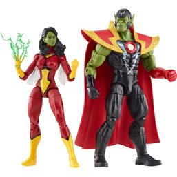Skrull Queen & Super-Skrull Marvel Legends Action Figures 15 cm