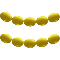 Diverse: Guld metallic Link balloner 26 cm 100 styk