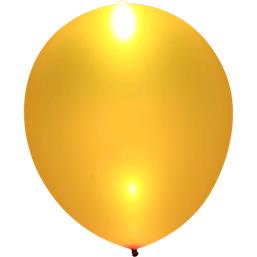 Diverse: Guld LED balloner 25 cm 5 styk
