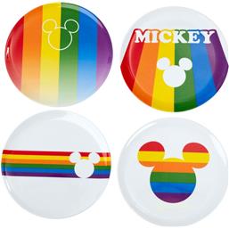 DisneyMickey Rainbow Tallerkener 4-Pak