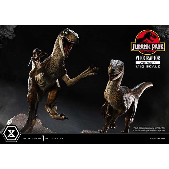 Jurassic Park & World: Velociraptor Open Mouth Prime Collectibles Statue 1/10 19 cm