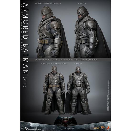 Batman v Superman: Armored Batman 2.0 (Dawn of Justice) Movie Masterpiece Action Figure 1/6 33 cm